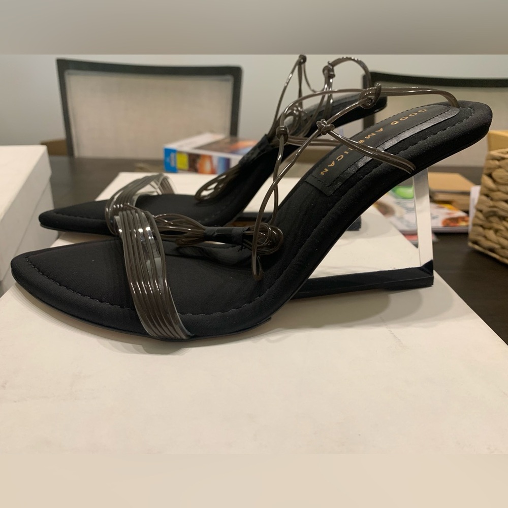 Good American Ankle Strap Wedge Sandal - Picture 3 of 4